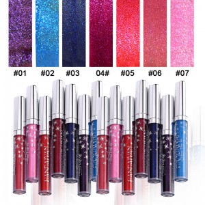 5 Color gloss waterproof shimmer lip gloss liquid lipstick HDY01