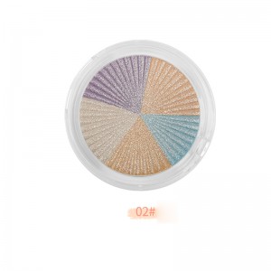 Logo-free makeup five-color high-gloss eyeshadow trimming palette, shiny smiley face and brightening powder —— HSY10