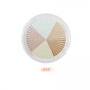 Logo-free makeup five-color high-gloss eyeshadow trimming palette, shiny smiley face and brightening powder —— HSY10