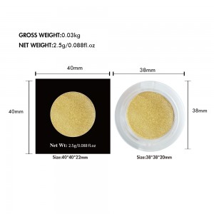 Private label single color 26mm matte pearl shimmer glitter earth color eyeshadow-MSEDZ01