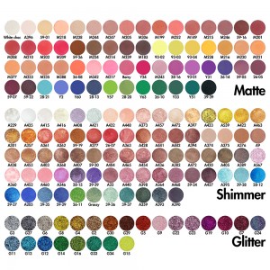 Customized LOGO Optional 6-color matte shimmer easy-to-color laser eyeshadow palette-MSEDZ06