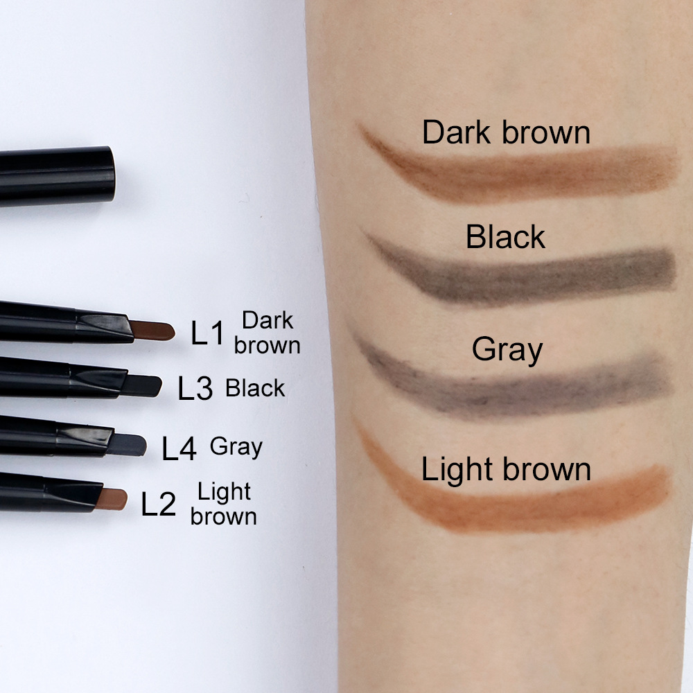 China Manufacturer for High Definition Concealer - Double-head rotating eyebrow pencil with eyebrow brush——P86 – Sunbeam detail pictures