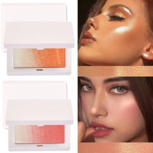 Private label custom portable blush, highlighting and repairing one matte nude makeup to brighten-SH-JBW