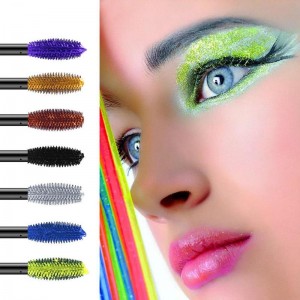 Color mascara, waterproof, quick-drying, non-blooming, curling and lengthening mascara