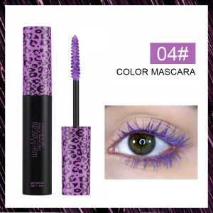 Colorful mascara for women with long and long curls, no smudging or makeup