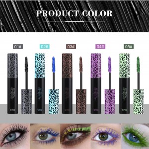 Colorful mascara for women with long and long curls, no smudging or makeup