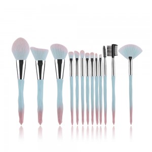 Wholesale Custom Lip Gloss Boxes - 13 Blue super soft makeup brush set DG-JPHZ-01  – Sunbeam