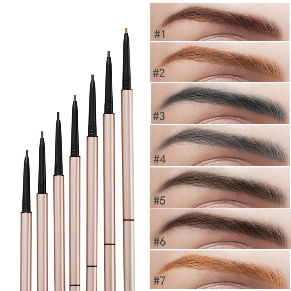 7-color double-headed ultra-fine eyebrow pencil automatic rotation waterproof and sweat-proof 1.5MM ultra-fine eyebrow pencil——HFY076