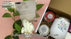 Wholesale private label luxury Valentines Day body care spa kit Mothers Day spa bath gift set