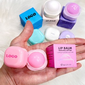 vegan lip balm moisturizing cruelty free cute square lip balm logo custom private label