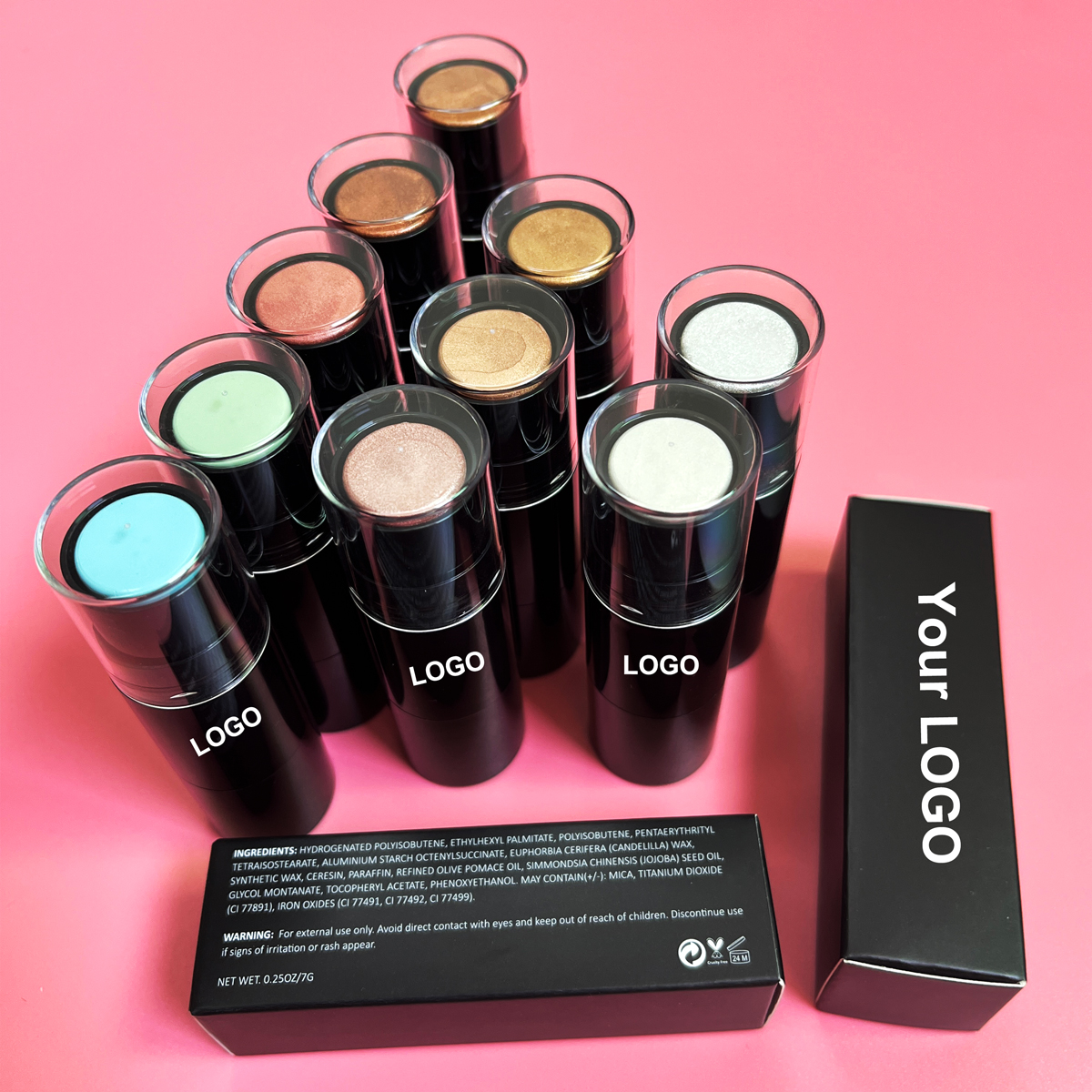 Factory supplied Beauty Makeup Egg - Low moq custom logo private label highlighters vegan matte highlighter stick – Sunbeam