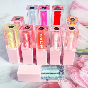 Wholesale low MOQ high quality lip gloss flavouring oil private label fruit watermelon clear vegan pink lip oil