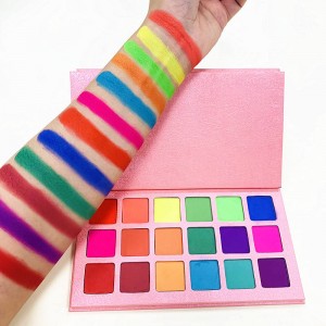 Wholesale private label cosmetics 18 color eye shadow custom logo high pigment makeup eyeshadow palette