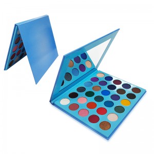 Highly pigmented custom eyeshadow palette shimmer matte 30 colors makeup eyeshadow palette