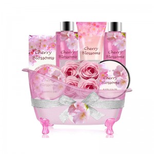 OEM Wholesale Private Label Luxury Valentines Natural Bubble Shower Spa Body Care Bath Gift Sets for Women