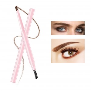 wholesale private label no logo pink eye brow pen high pigmented waterproof 5 colors eyebrow pencil