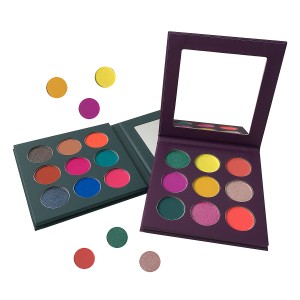 Private label shimmer matte 9 colors eye shadow palette
