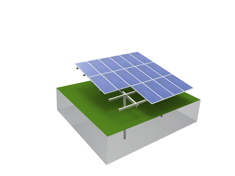Double Pile Ground Solar Mounting System
