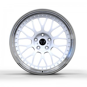 Two-piece forged alloy wheel , consisting of tw...