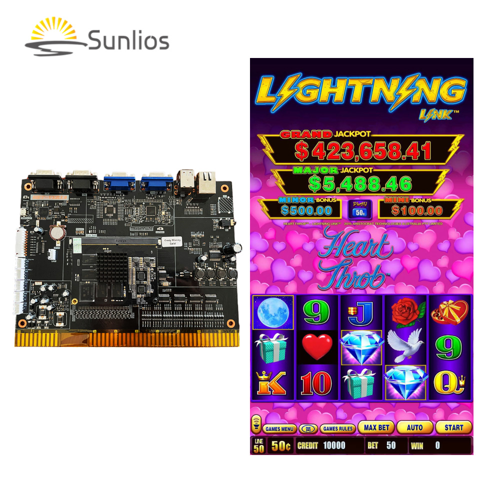 Lightning Link Heart Throb Slot Gambling Game Board