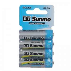 Hot-selling China Durata R6 AA Size Extra Heavy Duty Zinc Carbon Dry Cell Battery