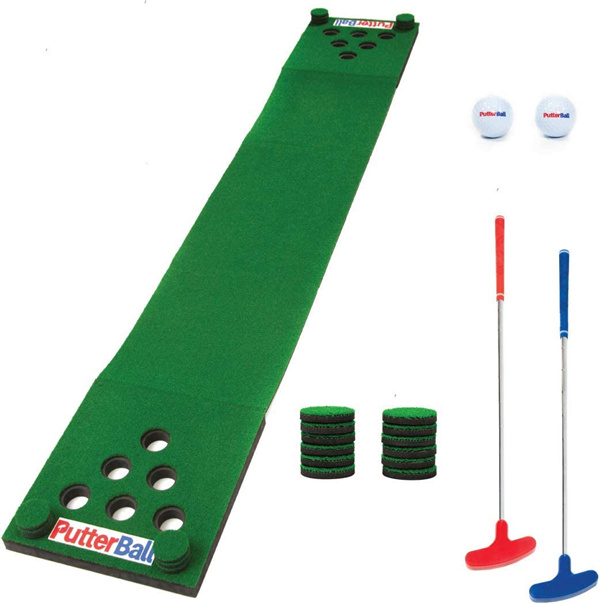 China wholesale Ladder Ball Golf Outdoor Manufacturers –  SSG011  Golf Pong Game Set The Original – Includes 2 Putters, 2 Golf Balls, Green Putting Pong Golf Mat & Golf Hole Covers...