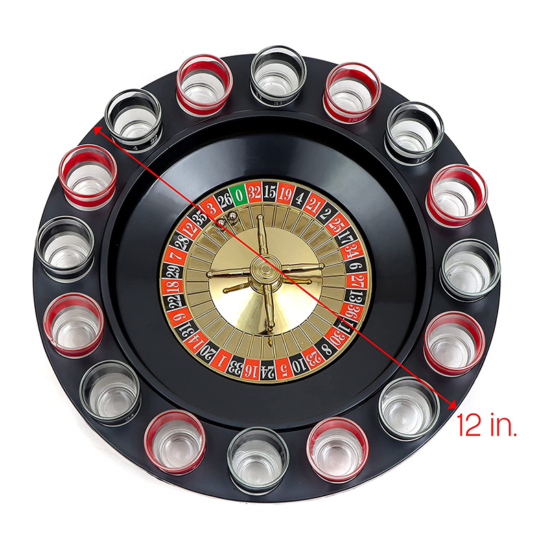 SSD002 16pcs Shot Glass Roulette Novelty Gifts Drinking Party Game