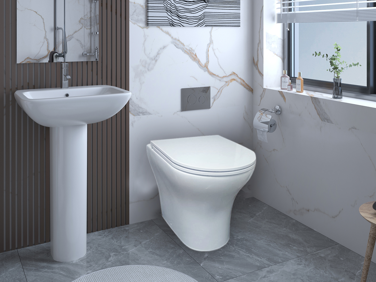 Home Decoration Bathroom One Piece Smart Wc Intelligent Toilet