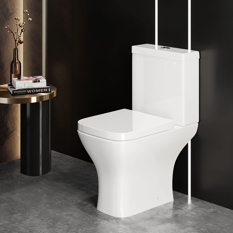 Two piece square europe ceramic toilet