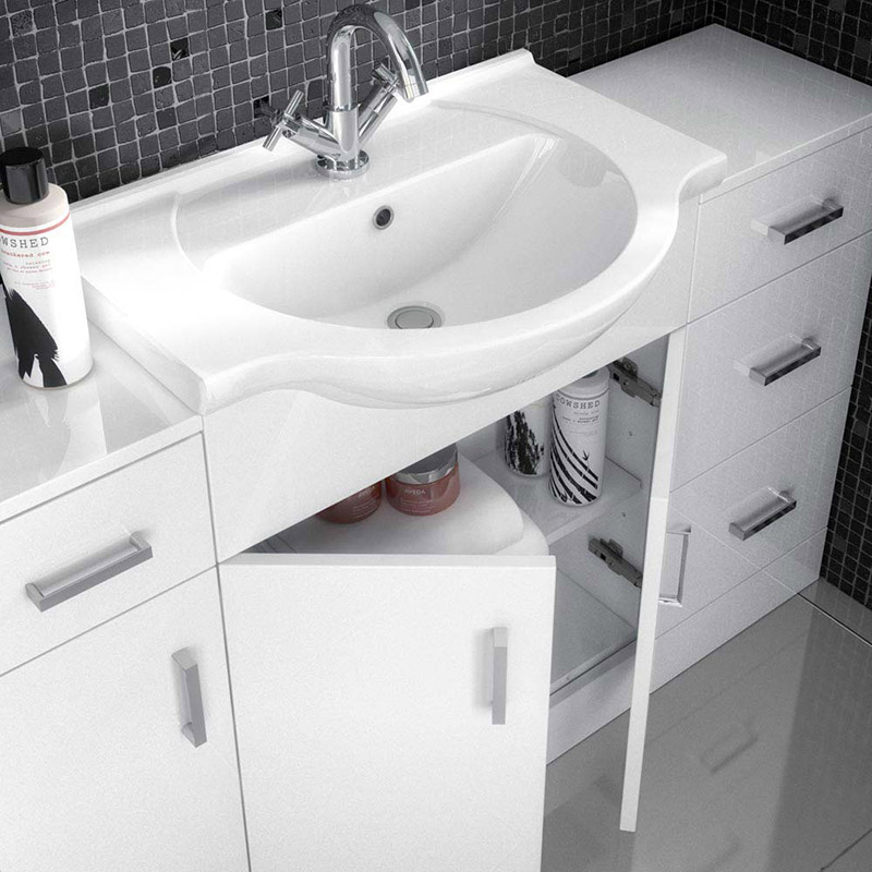 Ceramic bathroom basin cabinet vanity