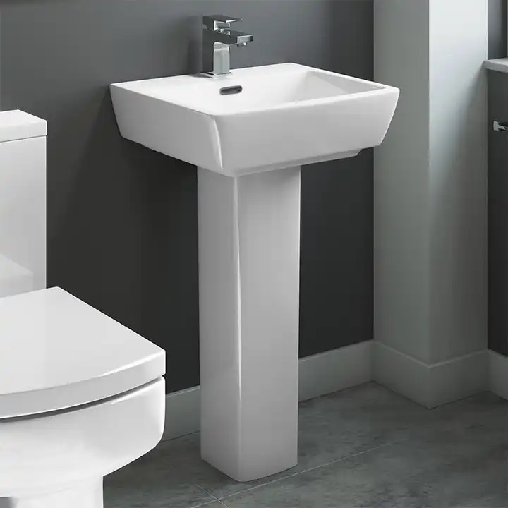 Various specifications wash hand basin pedestal free standing basin lavatory sink