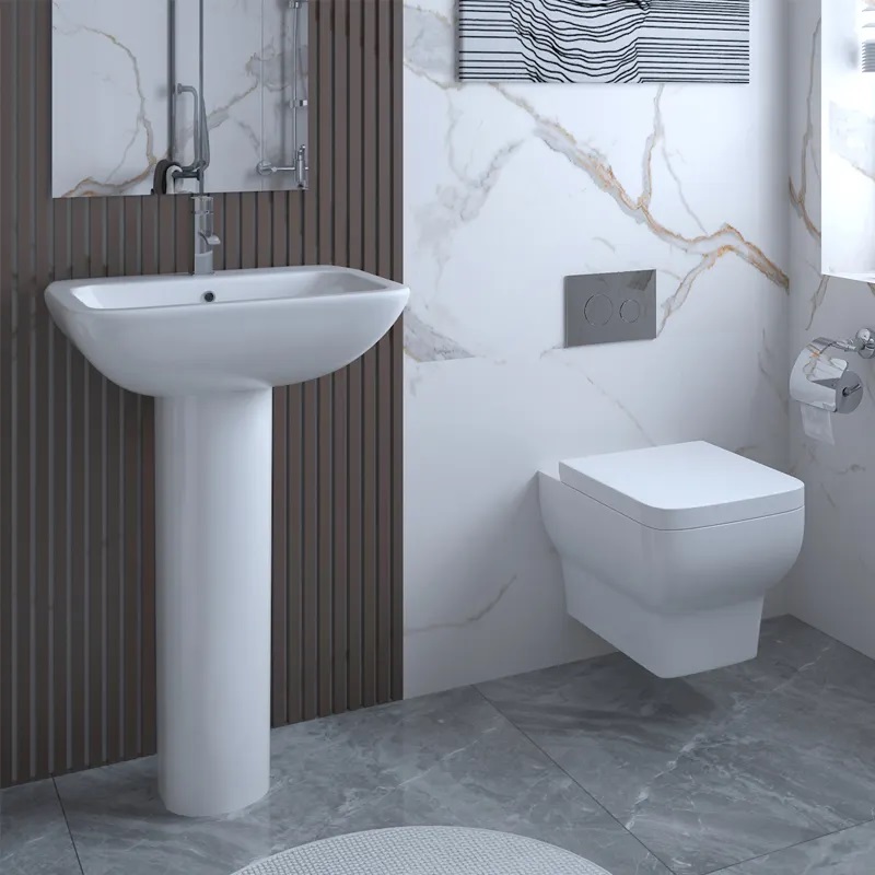 modern wash hand face white ceramic shampoo pedestal bathroom sink wash basin