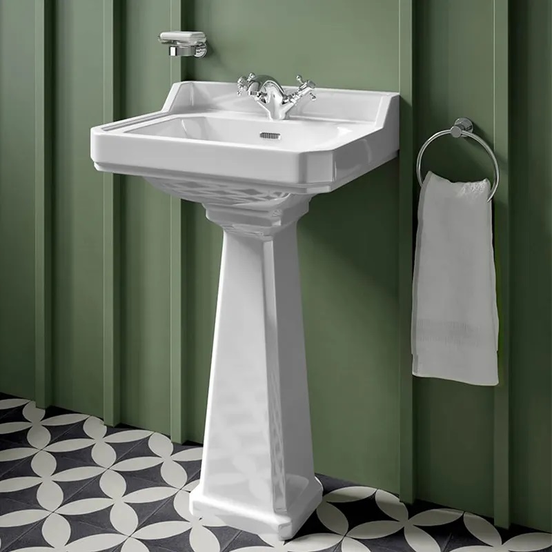 China sanitary ware full pedestal basin ceramic sink washroom basin antique lavatory floor standing bathroom pedestal basin