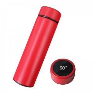 Double wall vacuum insulated flask custom water bottle led temperature display