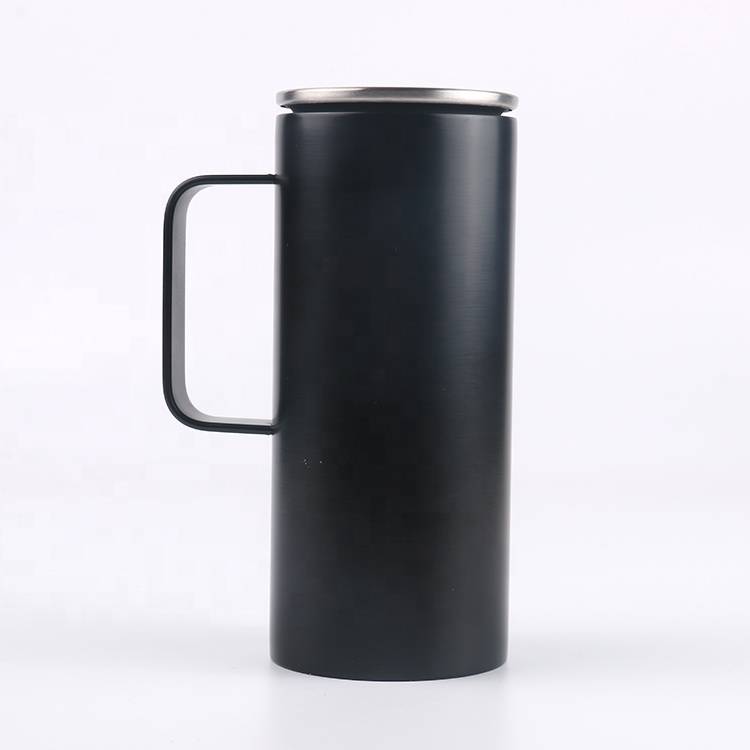 Custom 400ml double wall stainless steel vacuum tumbler with lid and steel handle Featured Image