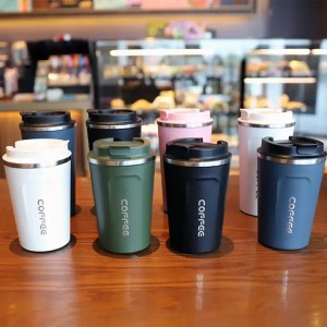 Double Wall Leak-Proof Thermos for Keep Hot/Ice 17oz Stainless Steel Travel Mug 510ml Insulated Coffee Spill Vacuum Tumbler