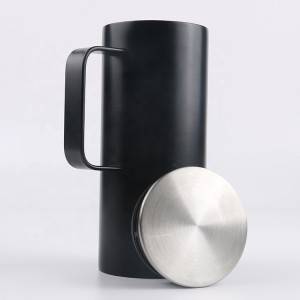 Custom 400ml double wall stainless steel vacuum tumbler with lid and steel handle
