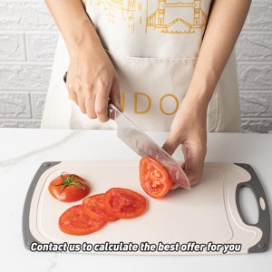 Dishwasher Safe BPA Free Wear Resistant Non-Slip Plastic Cutting Board set with Leak-proof Juice Groove