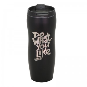 400ml vacuum insulated double wall stainless steel tumbler laser logo printing