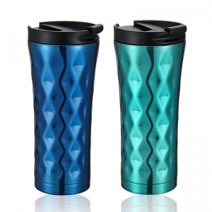 20oz High quality vacuum insulated double wall travel tumbler with lid