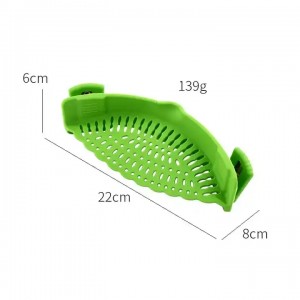 Adjustable Silicone Clip On Strainer for Pots, Pans, and Bowls Kitchen Strain Pot Strainer and Pasta Strainer