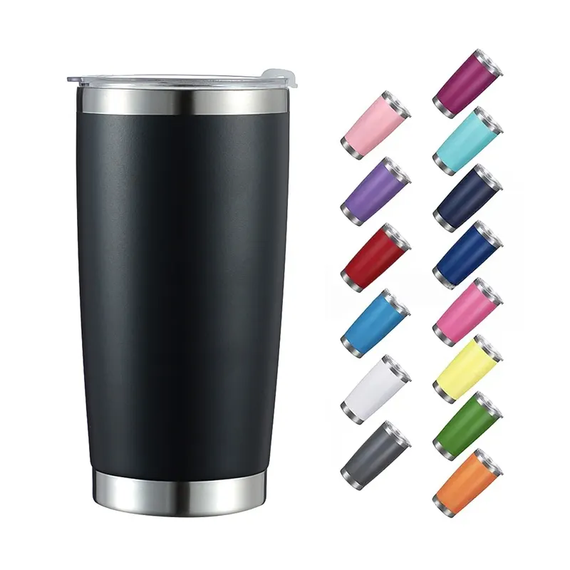 Custom Double Wall Stainless Steel cup 20oz Travel Mug Insulated Coffee Tumbler with BPA Free Spill-proof Lid