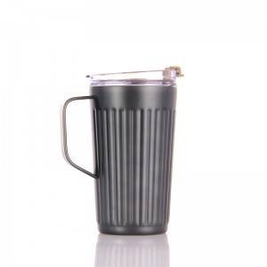 500ml double wall stainless steel vacuum drinking tumbler with straw