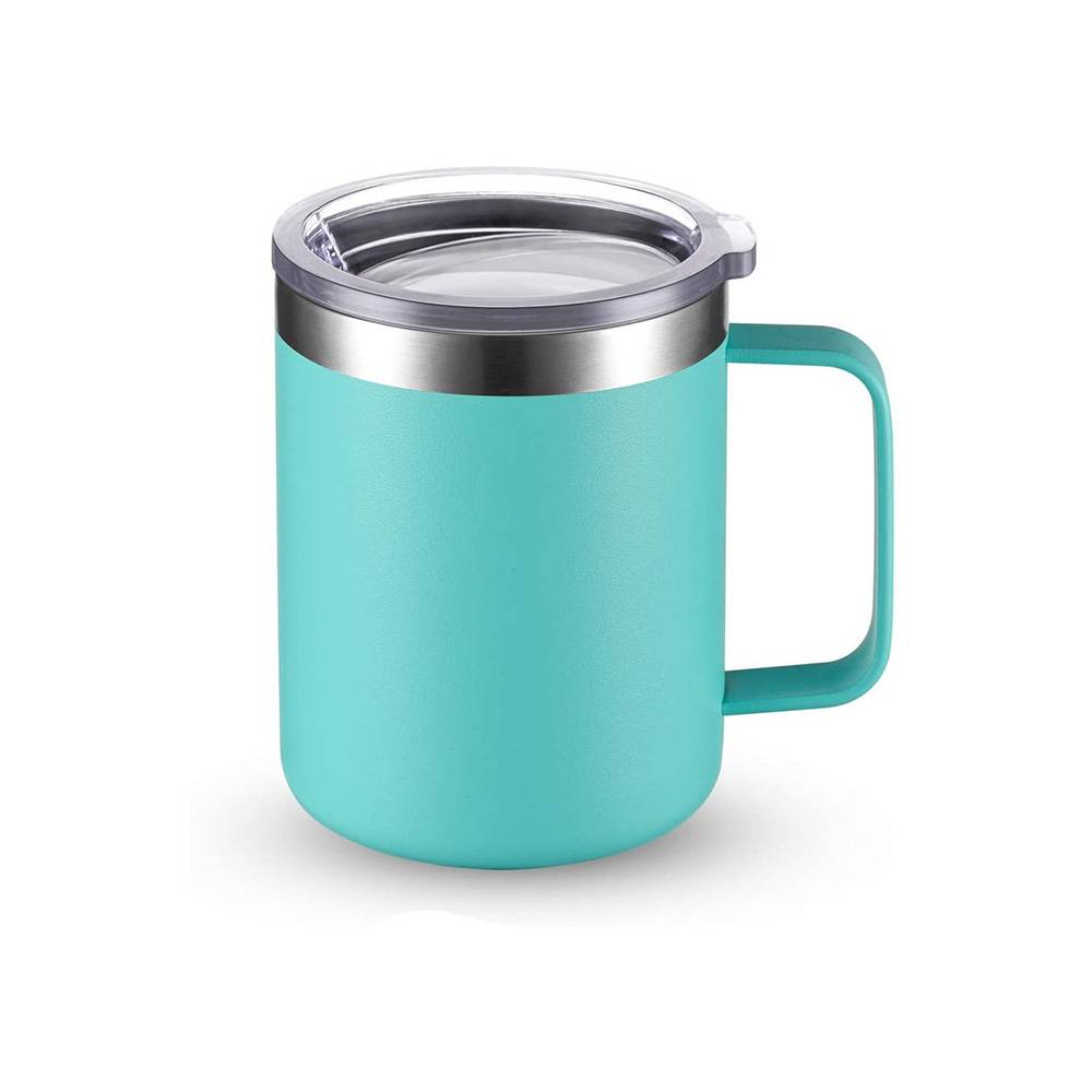 100% Original Factory Plastic Coffee Mug - 12oz Double Wall Stainless Steel Insulated Coffee Mug with Handle – SUNSUM
