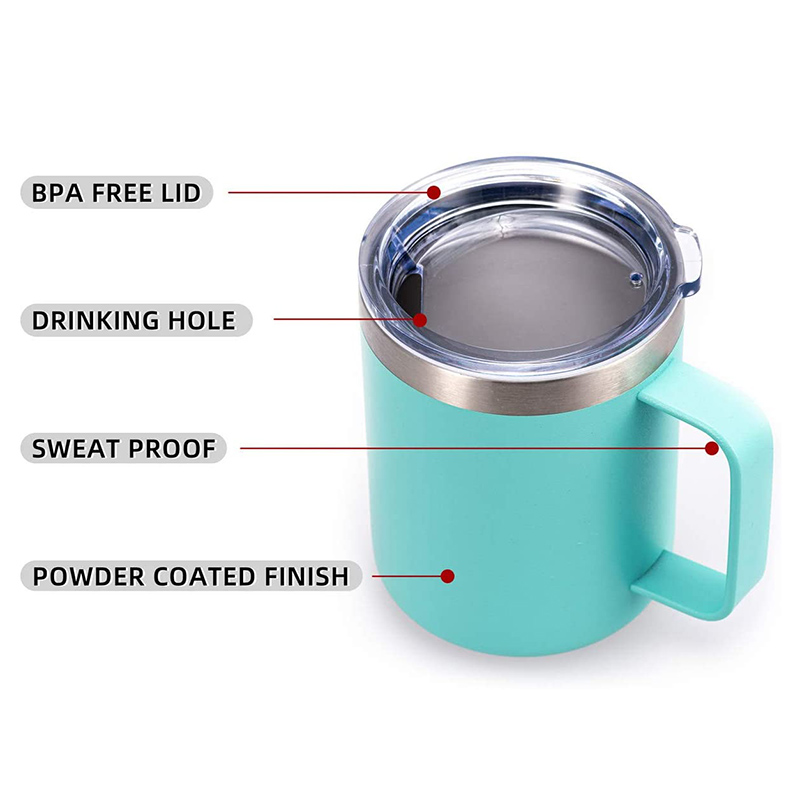 Insulated Stainless Steel Coffee Mug with Lid and Handle 12/17 Oz Free  Spill Proof Lid, Double Wall Travel Coffee Water Mugs - China Stainless  Sports Water Bottle and Coffee Cup price