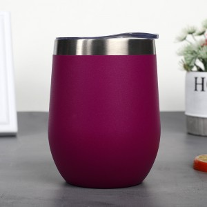 custom 12 oz stainless steel vacuum insulated wine mug
