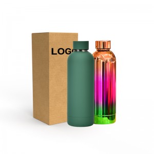 Custom design Water bottle double wall stainless steel cup insulated drink bottle 500ml thermal