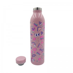Double wall vacuum insulated flask costom water bottle