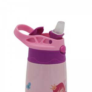 Support Hot printing custom stainless steel vacuum insulated kids water bottle with BPA Free flip top lid