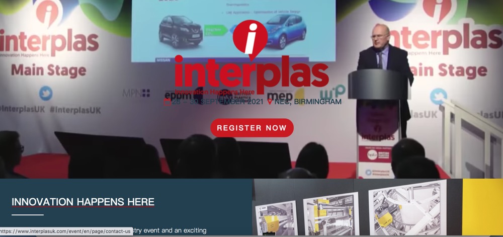 Interplas exhibition in UK 2021 Booth#EE1